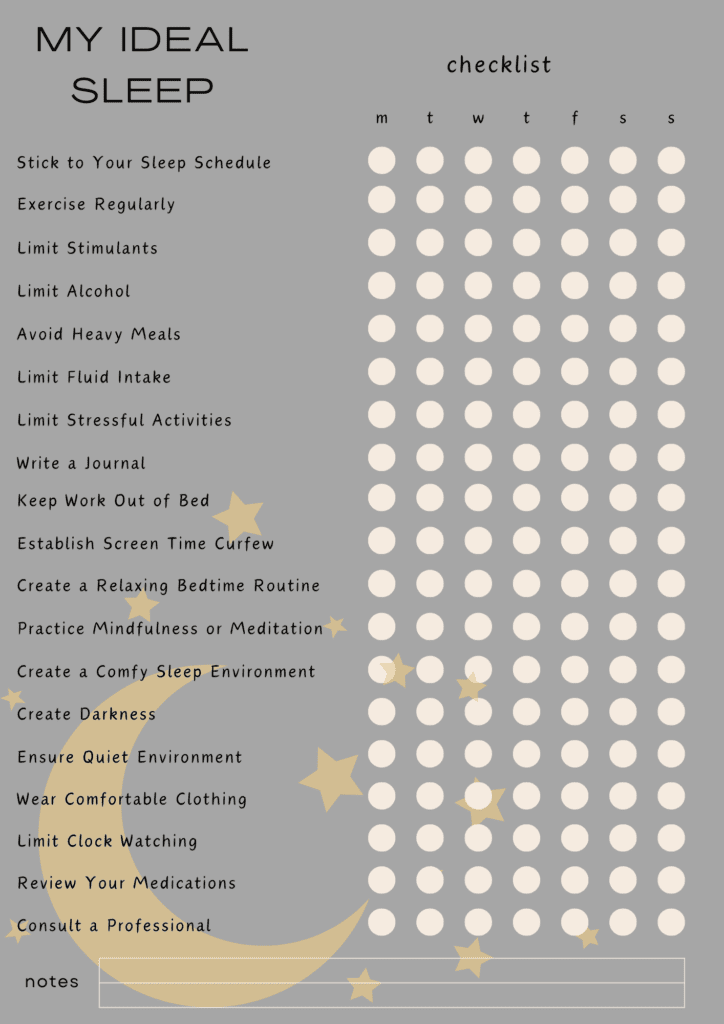 Ideal Sleep | Chill & Thrive Your Ideal Sleep Checklist